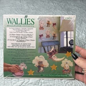 Wally’s wallpaper cut outs pre-pasted wallpaper 25 pattern nursery Wally’s NWT